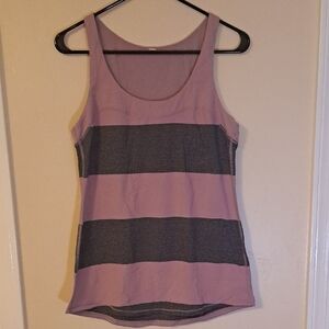 Lululemon Striped Tank Top - Lavender and Gray